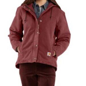 Carhartt - Sandstone Berkley Jacket - Women's Sherpa-Lined Canvas Jacket